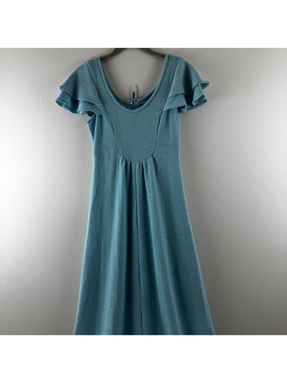 Vintage 1970s Light Blue Maxi Dress  Allegro New York Small